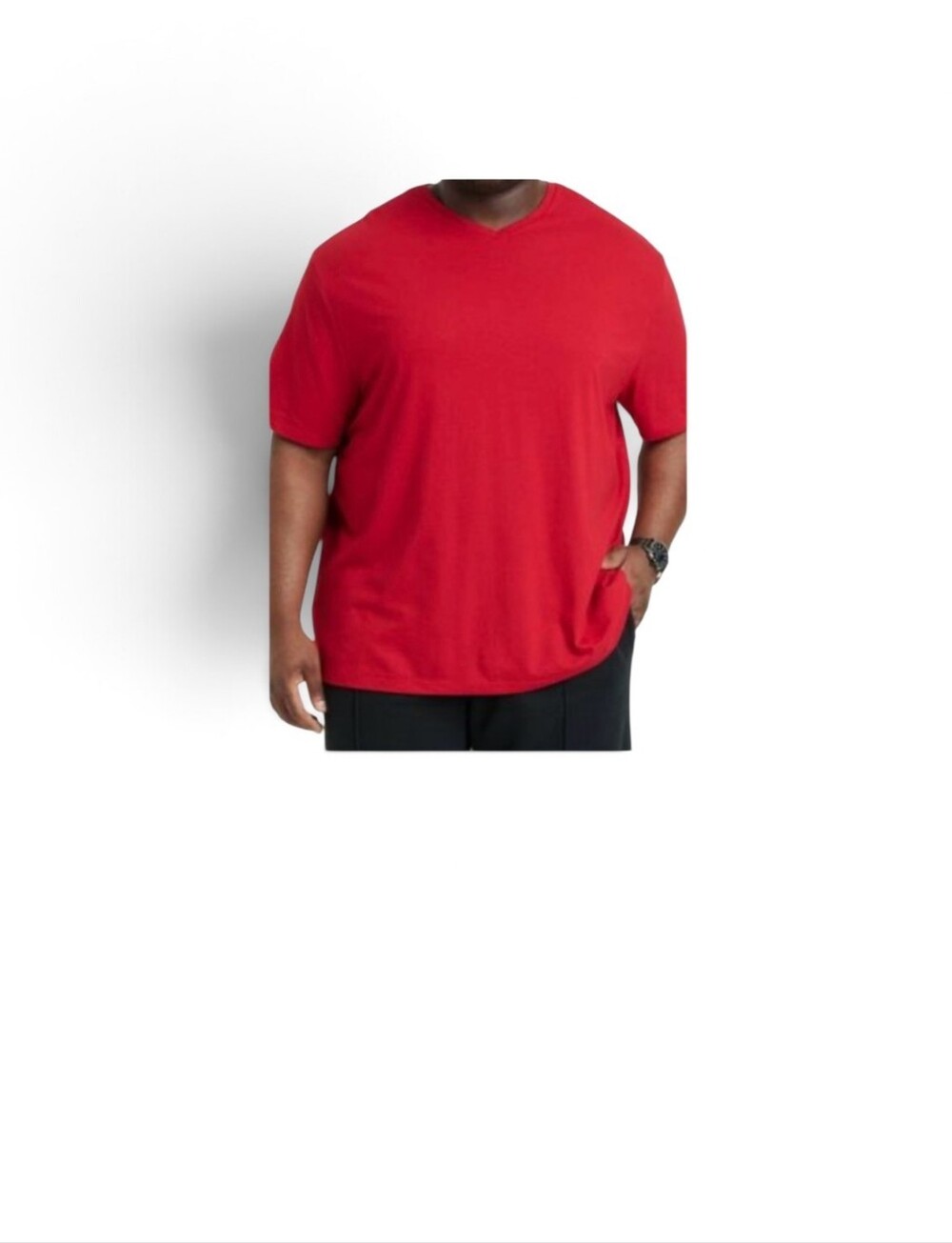 Goodfellow & Co Red V-Neck Short Sleeve Tee 3X Mens